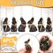 6 Pcs Chocolate Bunny Ornament Glass Brown Easter Bunny Rabbit Hanging Decoration for Easter Trees Party Decoration